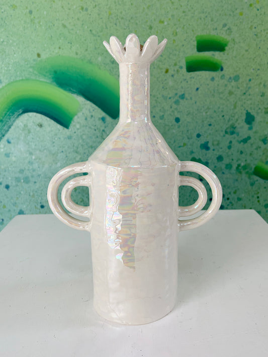 Jardín (jarrón blanco) - Marina Barro