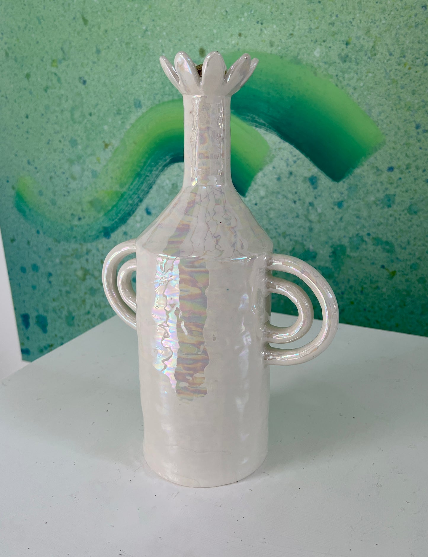 Jardín (jarrón blanco) - Marina Barro
