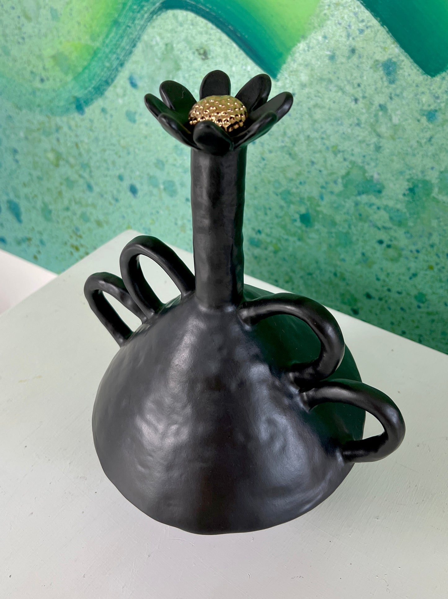 Jardín (jarrón negro) - Marina Barro